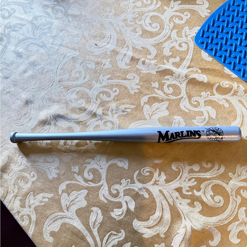 Florida Marlins collectable Silver Mini Baseball Bat for Kids